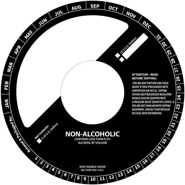 Main image of 100 Pack Keg Ring Collars 6.5" with 2.25" Cutout Paperboard Discs for Non-Alcoholic Keg Labeling Writable Tags for Brewery Beverage Identification