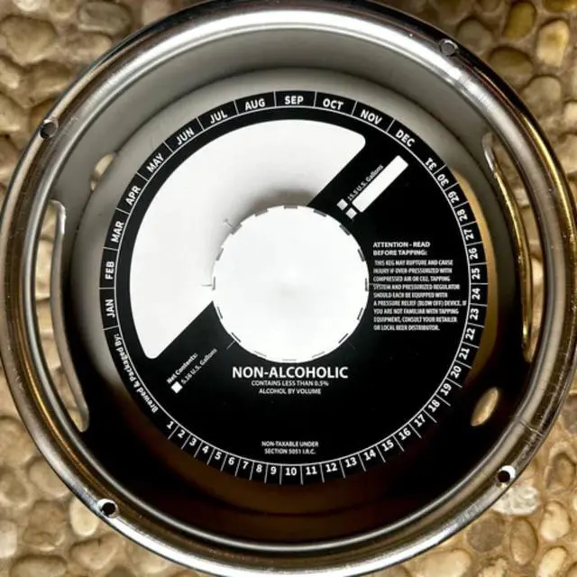 Alt view image 2 of 6 - 100 Pack Keg Ring Collars 6.5" with 2.25" Cutout Paperboard Discs for Non-Alcoholic Keg Labeling Writable Tags for Brewery Beverage Identification