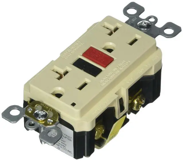 Main image of R99-GFNT2-0RI 20 Amp Ivory Receptacle Co. TV205381 20A Ivy Self Test GFCI