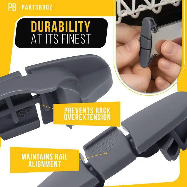Alt view image 4 of 6 - Dishwasher Stop Clip for Whirlpool WDF520PADM7 (2-Pack)
