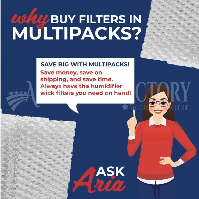 Alt view image 4 of 6 - Replacement For SCM1100, SCM1701, SCM1702, SCM1762, SCM2409 Sunbeam Humidifier Wick Filter 4-Pack