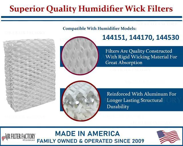 Alt view image 2 of 6 - Replacement For HDC12, HDC-12, 144151, 144170, 144530, 15414, 15420 Kenmore Wick Humidifier Filter 4-Pack