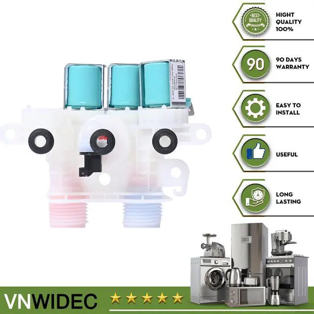 Alt view image 2 of 5 - Washer Water Inlet Valve for Whirlpool WTW7000DW2 WTW7000DW3 WTW7000DW4 | Fits Whirlpool WTW7040DW0, WTW7040DW1, WTW8000DW3, WTW8000DW4, WTW8000DW5, WTW8040DW