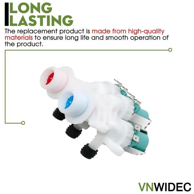 Alt view image 4 of 5 - Washer Water Inlet Valve for Whirlpool WTW7000DW2 WTW7000DW3 WTW7000DW4 | Fits Whirlpool WTW7040DW0, WTW7040DW1, WTW8000DW3, WTW8000DW4, WTW8000DW5, WTW8040DW