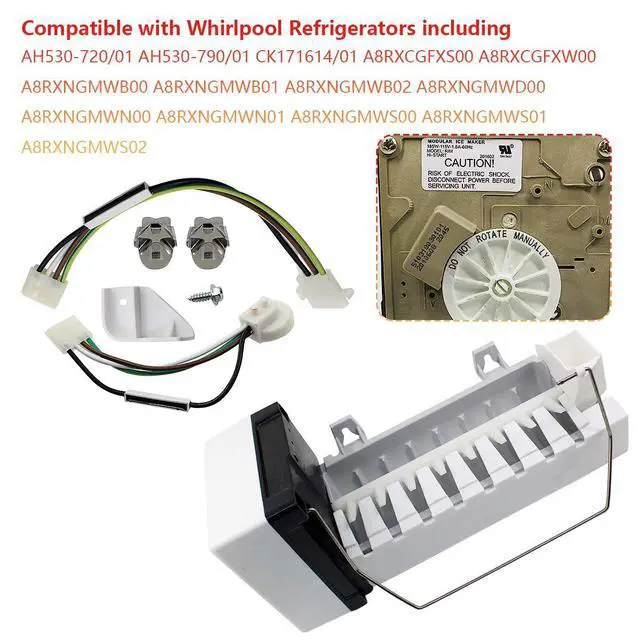 Alt view image 3 of 6 - 4317943 Ice Maker Assembly for Whirlpool Kenmore Kitchenaid Refrigerator Freezer
