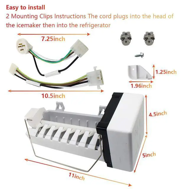 Alt view image 5 of 6 - 4317943 Ice Maker Assembly for Whirlpool Kenmore Kitchenaid Refrigerator Freezer