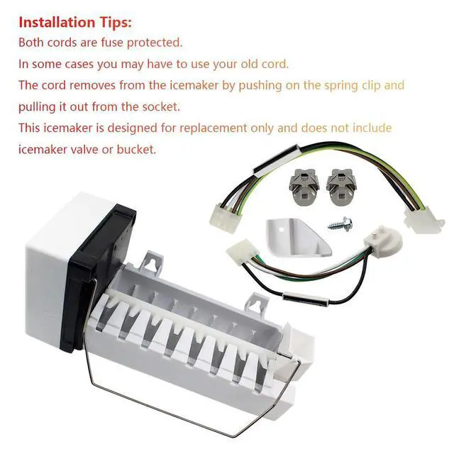 Alt view image 6 of 6 - 4317943 Ice Maker Assembly for Whirlpool Kenmore Kitchenaid Refrigerator Freezer