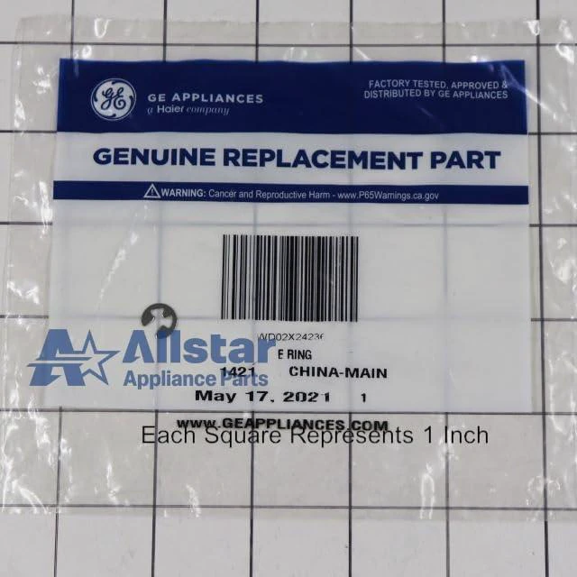 Alt view image 2 of 3 - WD02X24236 Dishwasher E RING Clip