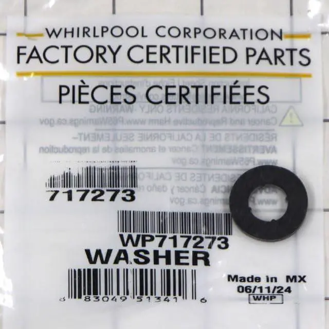 Main image of WP717273 Dishwasher Rubber Washer