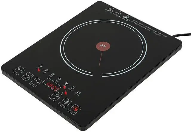 Main image of 110V Electric Ceramic Cooktop, 24 inch Hot Plate Ceramic Cooktop, Portable Countertop Burner, 1800W Countertop Burner, Child Safety Lock, Sensor Touch Control, for Flat-bottomed Kitchenware