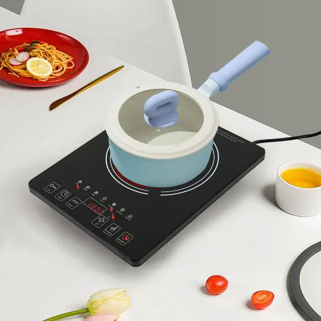 Alt view image 5 of 6 - 110V Electric Ceramic Cooktop, 24 inch Hot Plate Ceramic Cooktop, Portable Countertop Burner, 1800W Countertop Burner, Child Safety Lock, Sensor Touch Control, for Flat-bottomed Kitchenware