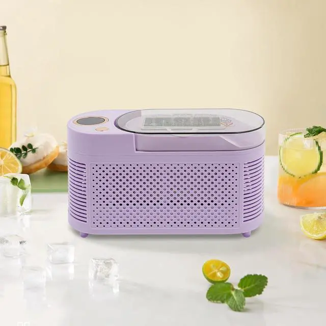 Alt view image 2 of 6 - Portable Mini Ice Maker Machine for Countertop - Fast 8 Cubes in 15 Mins, Car ice Maker, Ideal for Home, Kitchen, Camping, RV (Purple)