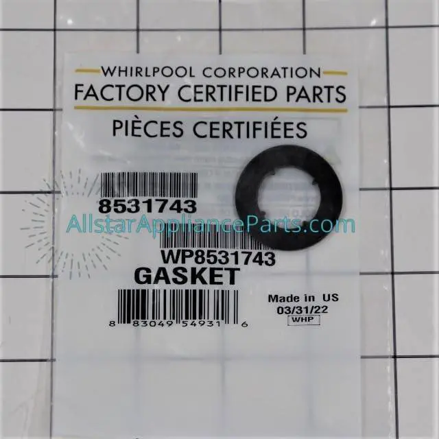 Alt view image 2 of 4 - WP8531743 Dishwasher Float Switch Base Gasket