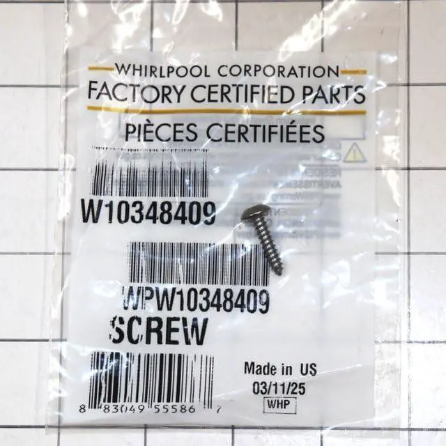 Main image of WPW10348409 Appliance Screw