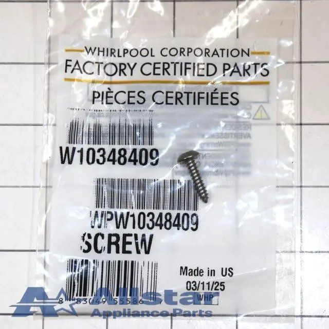 Alt view image 2 of 6 - WPW10348409 Appliance Screw
