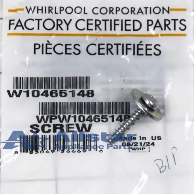 Alt view image 2 of 5 - WPW10465148 Range Door Handle Screw