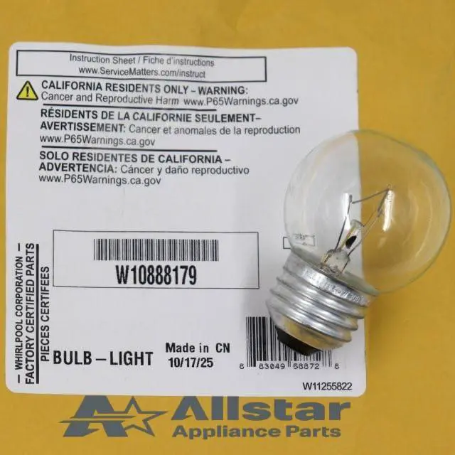 Alt view image 2 of 5 - W10888179 Range Light Bulb