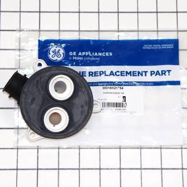 Main image of WD18X21754 Dishwasher Passive Diverter Valve Assembly