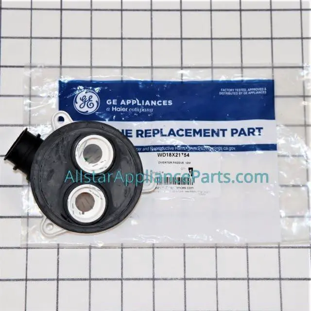 Alt view image 2 of 5 - WD18X21754 Dishwasher Passive Diverter Valve Assembly