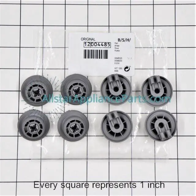 Alt view image 2 of 4 - 12004485 Dishwasher Dishrack Roller 8 Pack