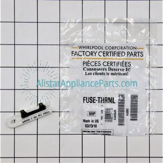 Alt view image 2 of 4 - WP3392519 Dryer Thermal Fuse
