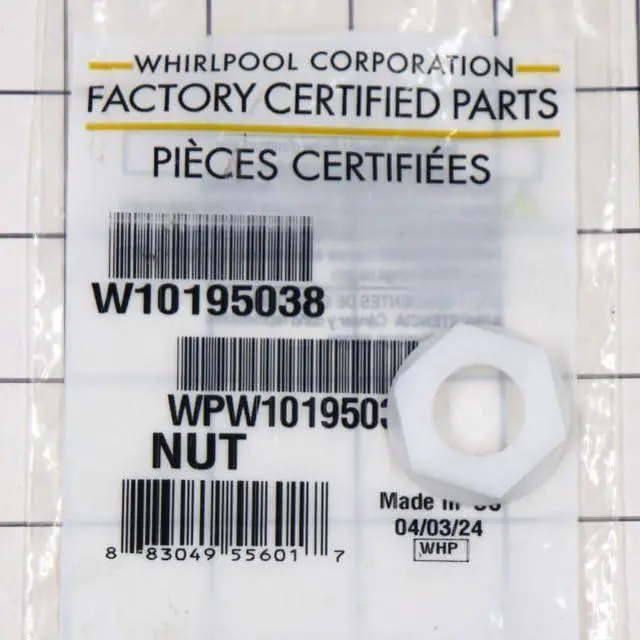 Main image of WPW10195038 Dishwasher Overfill Protection Nut