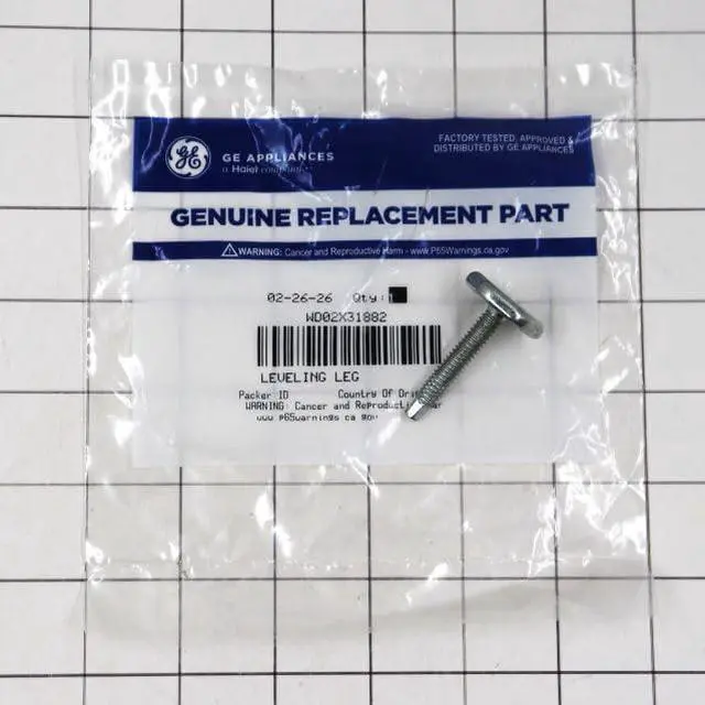 Main image of WD02X31882 Dishwasher Leveling Leg