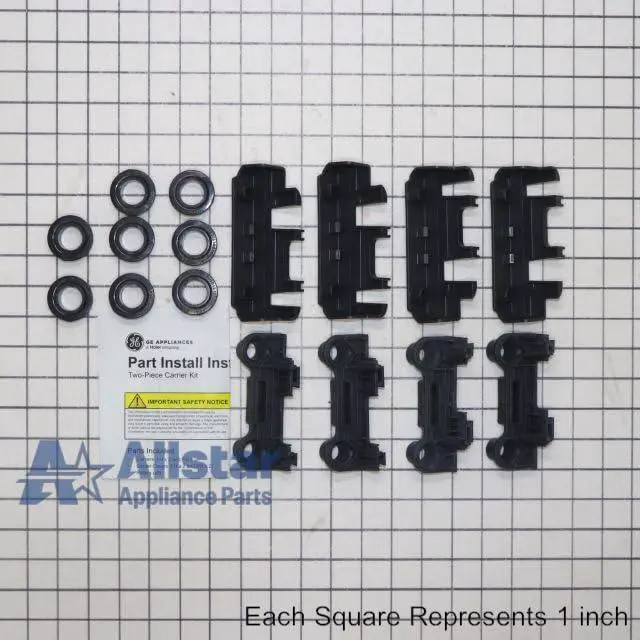 Alt view image 3 of 3 - WD01X35298 Dishwasher Dishrack Carrier and Roller Kit
