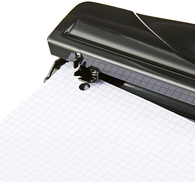 Alt view image 4 of 4 - Pen+Gear 3-Hole Punch, 12 Sheet Capacity, Black