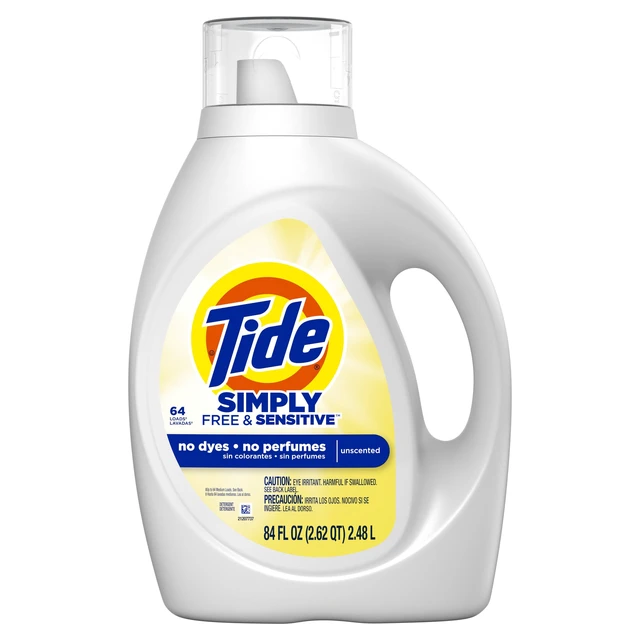 Alt view image 5 of 7 - Tide Simply Liquid Laundry Detergent, Free & Sensitive, 84 fl oz, 64 Loads