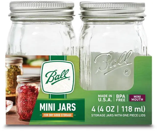 Main image of Ball 4 oz Mini Jars, 4 Count