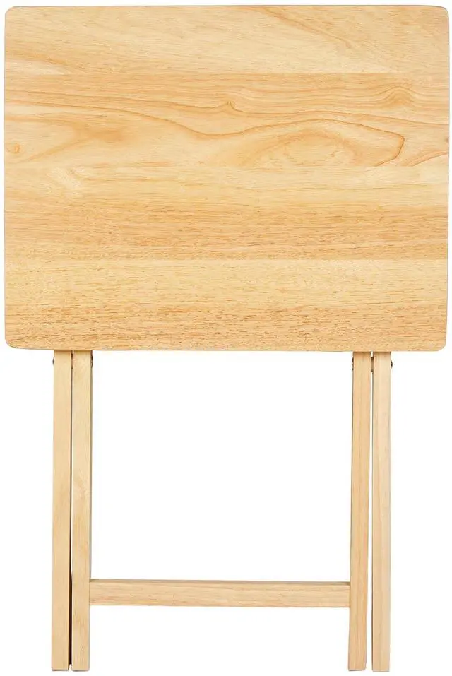 Main image of Mainstays Rubberwood Folding TV Tray Table, Natural