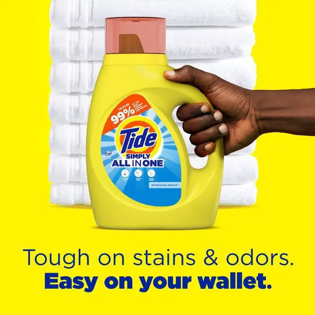 Alt view image 3 of 7 - Tide Simply Liquid Laundry Detergent, Refreshing Breeze, 24 Loads, 32 fl oz