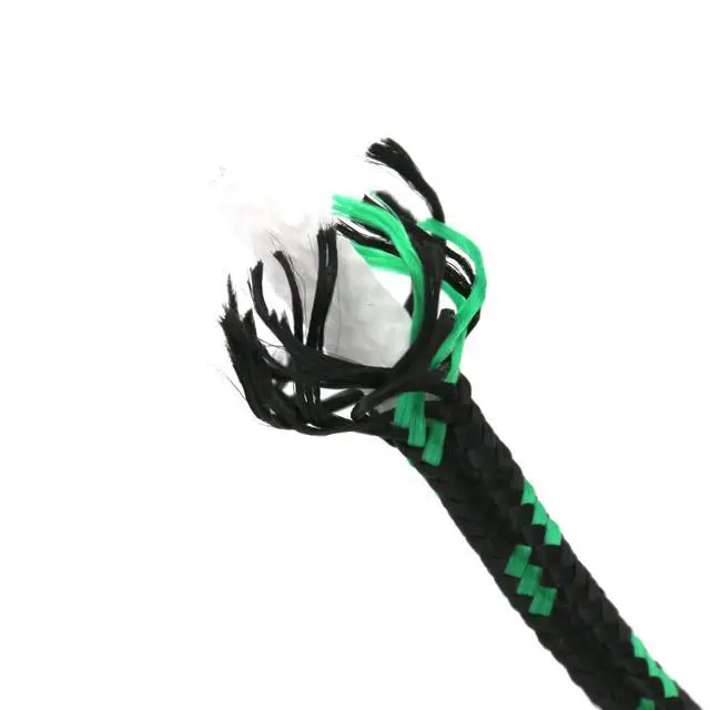 Alt view image 4 of 6 - 5/16" Diamond Braided Polypropylene Rope, 50ft Black Green HeavyDuty Utility Rope