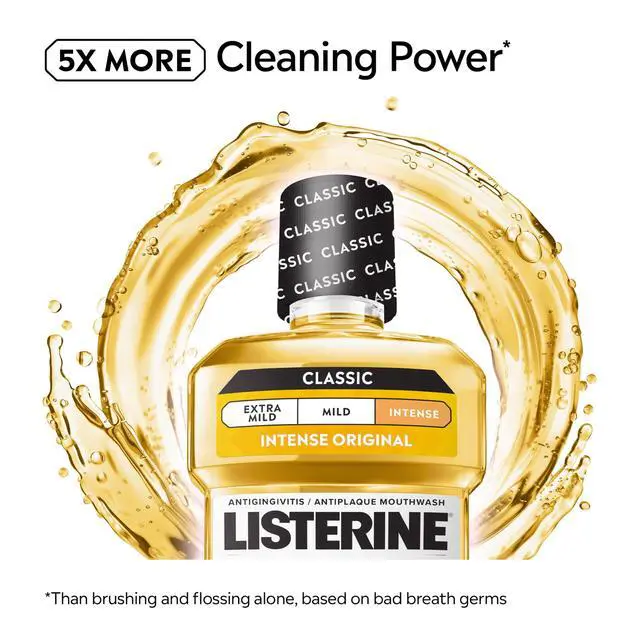 Alt view image 2 of 6 - Listerine Original Intense Antiseptic Mouthwash for Bad Breath & Plaque Oral Care, 1.5 L