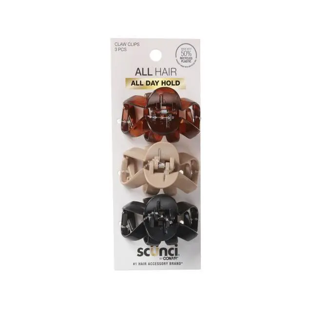 Alt view image 3 of 6 - (2 pack) Scunci Octopus Claw Clip, Multicolor, 3 Count