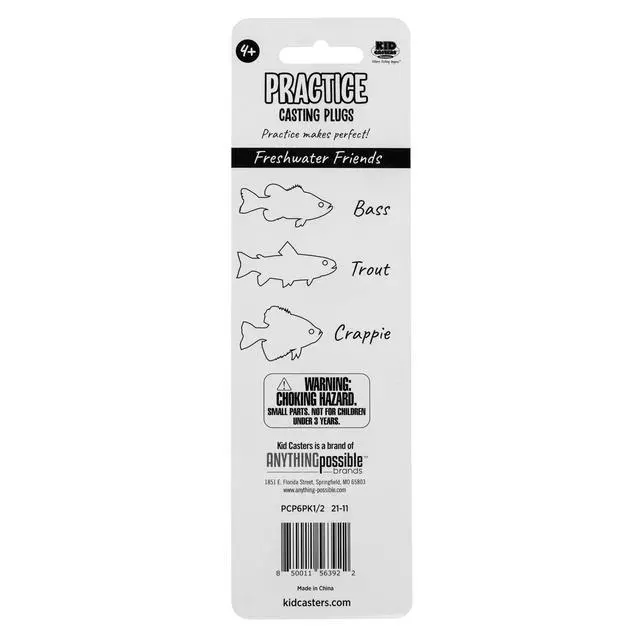 Alt view image 4 of 7 - (4 pack) Kid Casters Practice Fishing Casting Plugs - 3 Pack