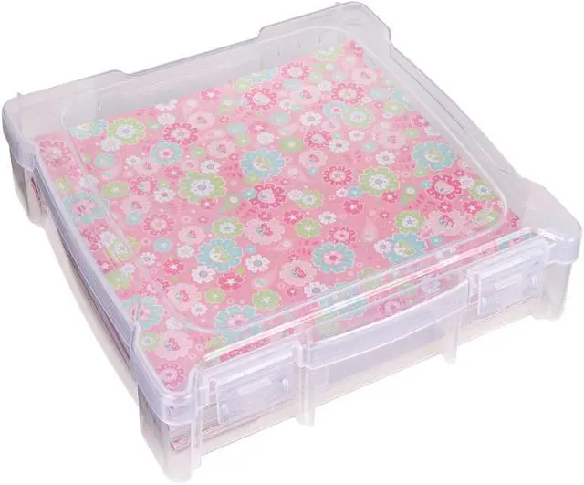 Alt view image 3 of 6 - Flambeau Essentials, 26912AE, Scrapbook Box, Craft and Hobby Storage Box, Clear, 12 inches, Plastic