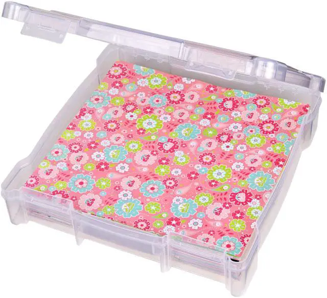 Alt view image 4 of 6 - Flambeau Essentials, 26912AE, Scrapbook Box, Craft and Hobby Storage Box, Clear, 12 inches, Plastic