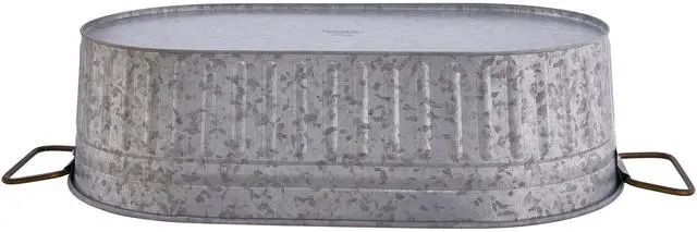 Alt view image 6 of 6 - Better Homes & Gardens Galvanized Oval Tub, 20.27 in x 11.22 in x 5.70 in