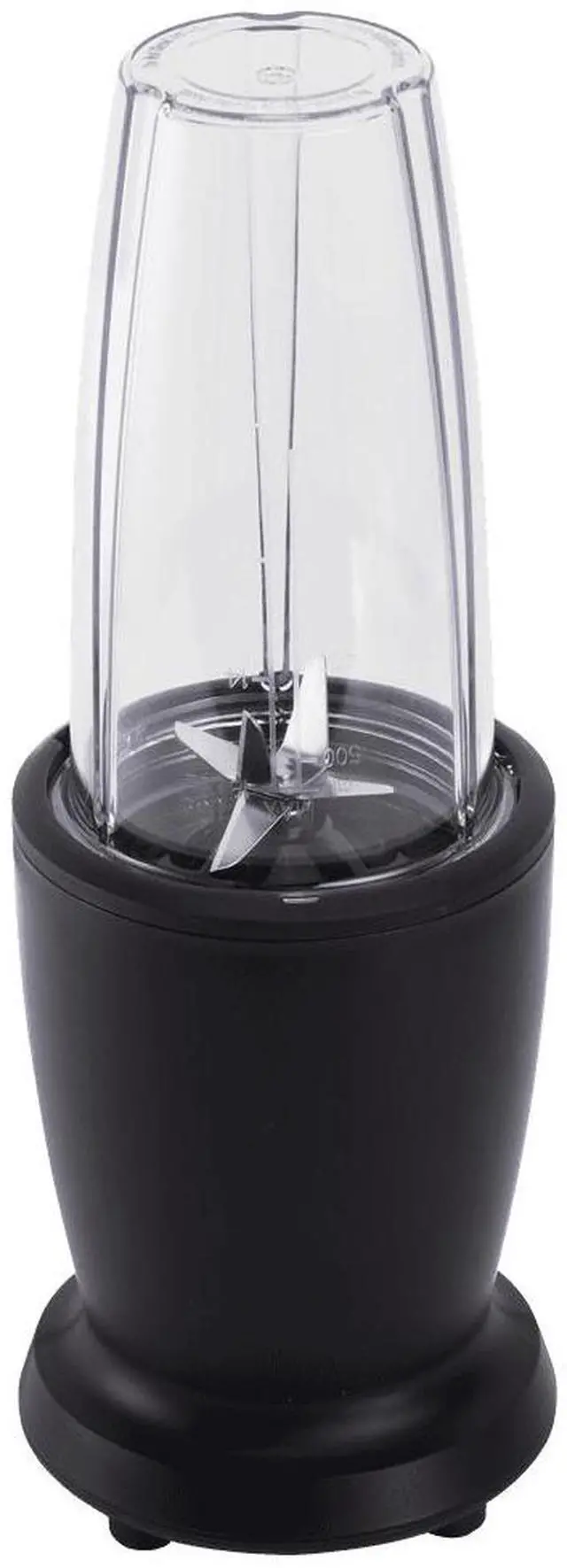 Alt view image 2 of 5 - Mainstays 10-Piece Blender Set, Black, 300W, with 3 Jars (10oz, 16oz, 18oz), 2 Drinking Lids, Stainless Steel Blade