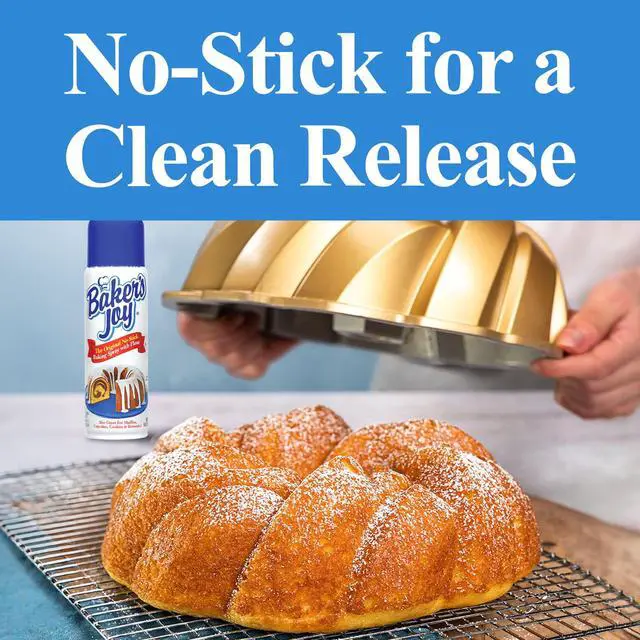 Alt view image 5 of 7 - (4 pack) Baker's Joy Baking Spray, The Original No-Stick Baking Spray with Flour, 5 oz. Can