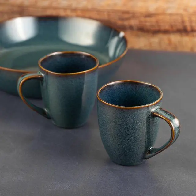 Alt view image 3 of 4 - Yellowstone 15 fl oz Dutton Reactive Ceramic Mug Rustic Design