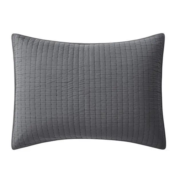 Alt view image 2 of 6 - Better Homes and Gardens Standard Quilted Pillow Sham, Grey, 2 Pack
