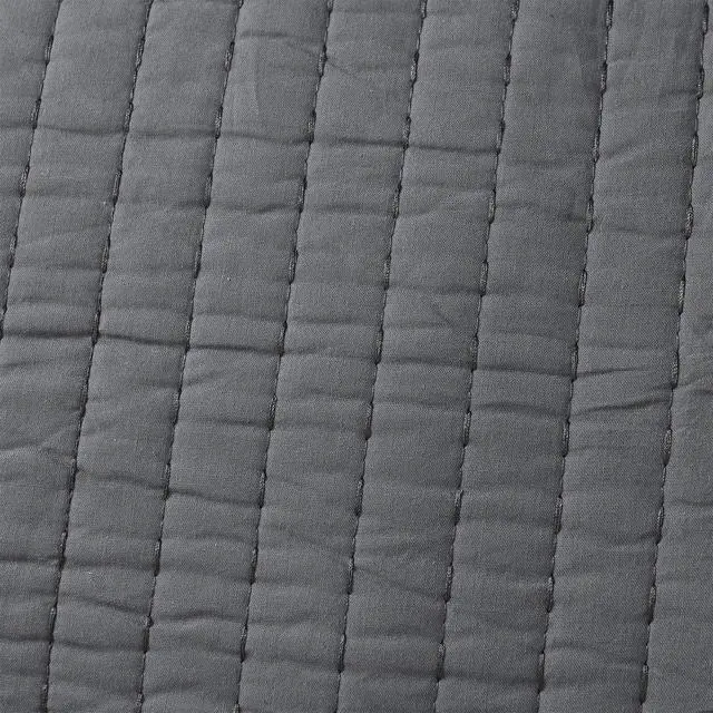 Alt view image 3 of 6 - Better Homes and Gardens Standard Quilted Pillow Sham, Grey, 2 Pack