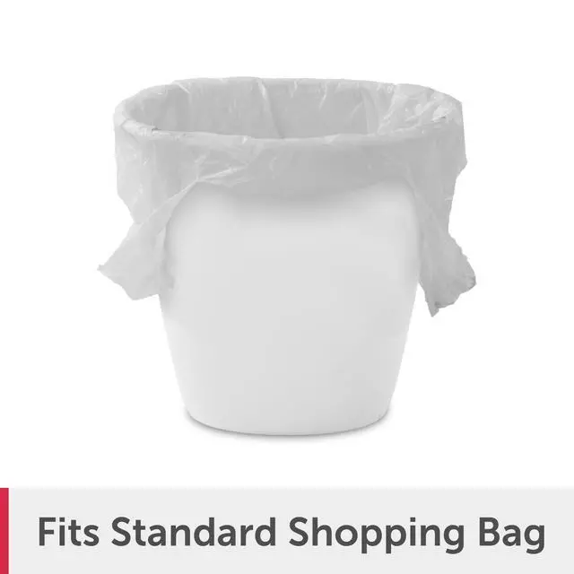 Alt view image 7 of 7 - (4 pack) Sterilite Small Bathroom Trash Can, 1.5 Gallon Plastic Garbage Bucket Bin with No Lid, White