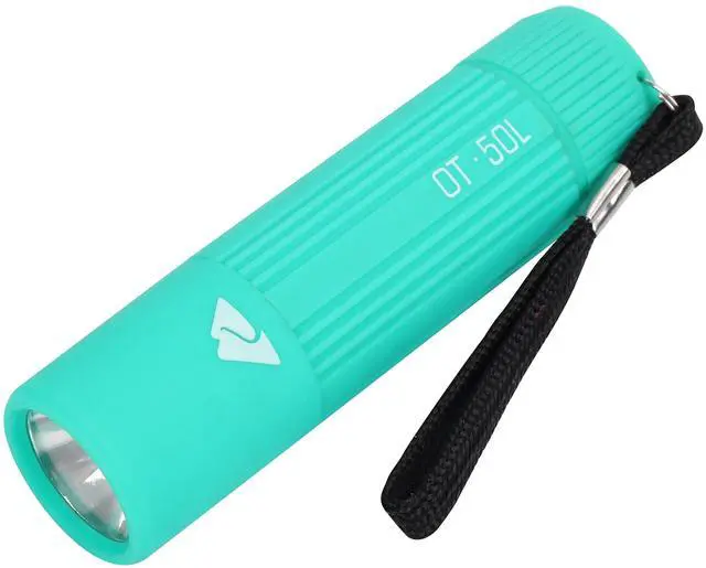 Alt view image 3 of 7 - (3 pack) Ozark Trail Mini Handheld LED Flashlight, 50 Lumens, 3 AAA Batteries Included, Teal