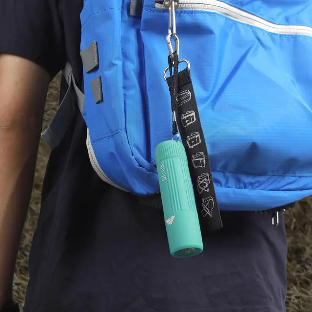Alt view image 6 of 7 - (3 pack) Ozark Trail Mini Handheld LED Flashlight, 50 Lumens, 3 AAA Batteries Included, Teal