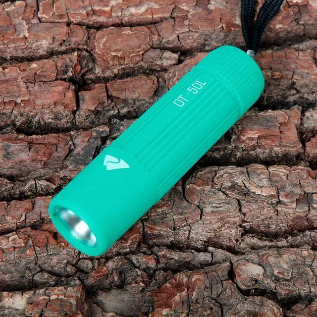 Alt view image 5 of 7 - (3 pack) Ozark Trail Mini Handheld LED Flashlight, 50 Lumens, 3 AAA Batteries Included, Teal