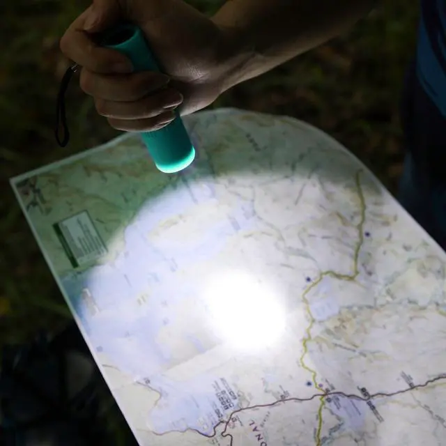 Alt view image 7 of 7 - (3 pack) Ozark Trail Mini Handheld LED Flashlight, 50 Lumens, 3 AAA Batteries Included, Teal